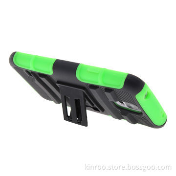 Silicone and PC Stand Case for Samsung Galaxy S5, with Clip